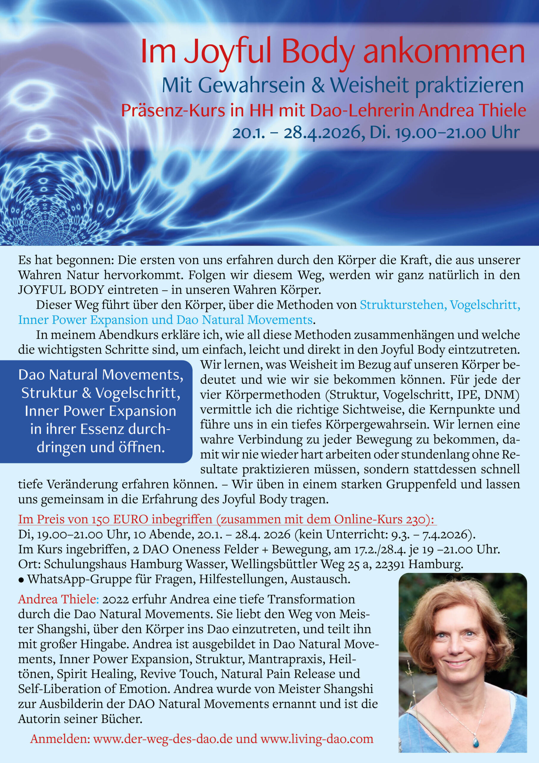 Flyer Andrea Dienstag